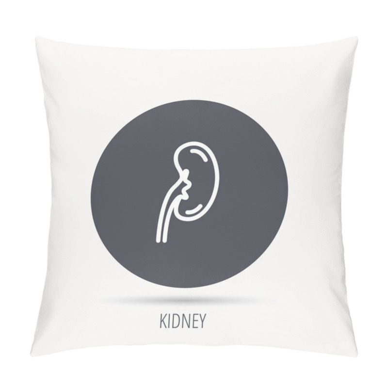 Personality  Kidney Icon. Transplantation Organ Sign. Pillow Covers