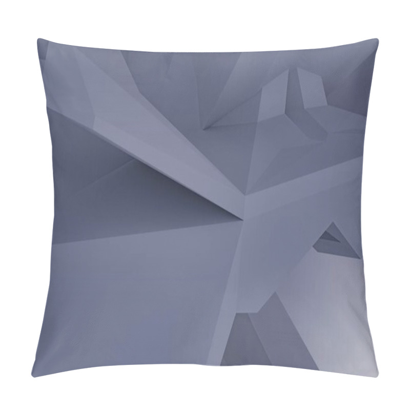 Personality  Abstract Geometric Shapes In Shades Of Blue Creating A Modern Artistic Feel. Pillow Covers