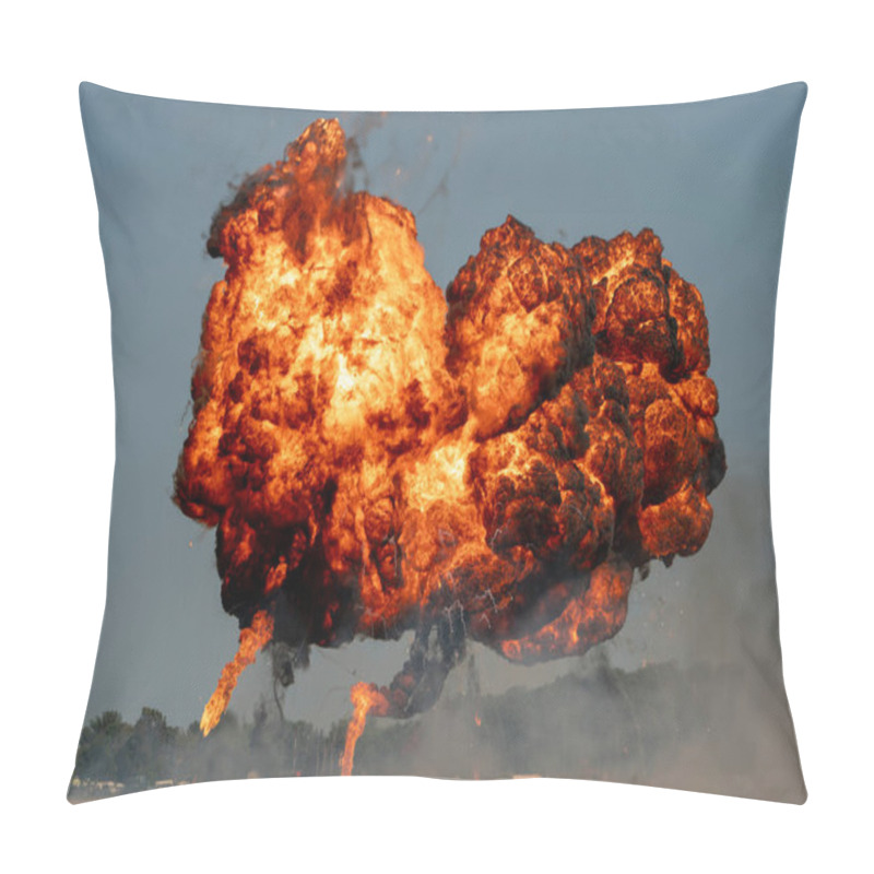 Personality  Series Of Explosions On The Ground Of Napalm-like Pyrotechnic Material Pillow Covers