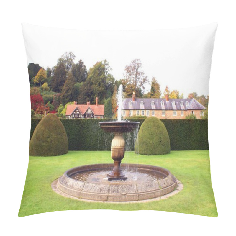 Personality  Fountain, Garden, Powis Castle, Welshpool, Wales, England, UK Pillow Covers