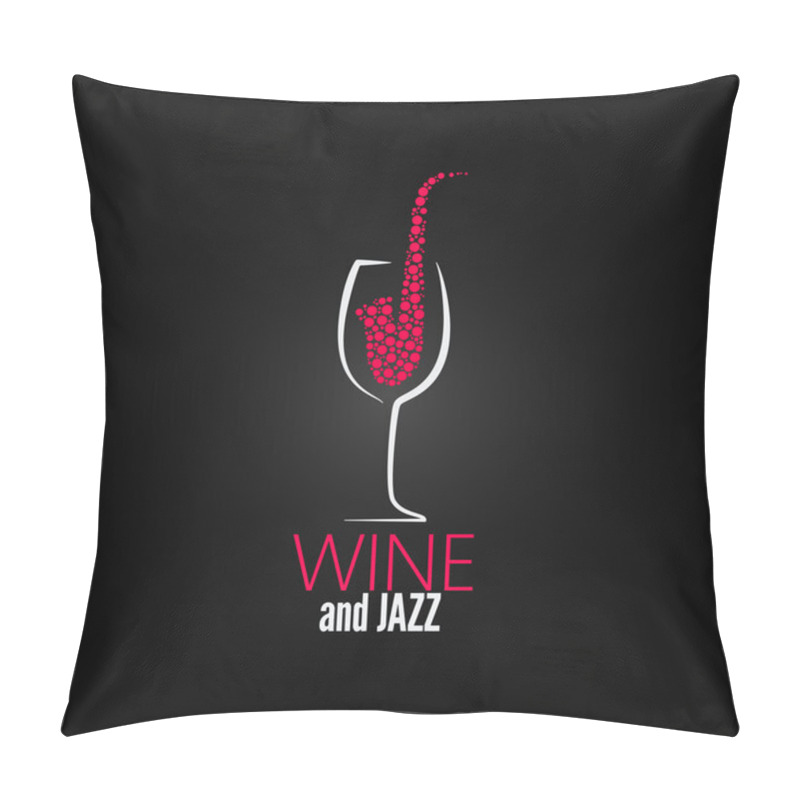 Personality  Wine Glass Jazz Design Concept Background Pillow Covers