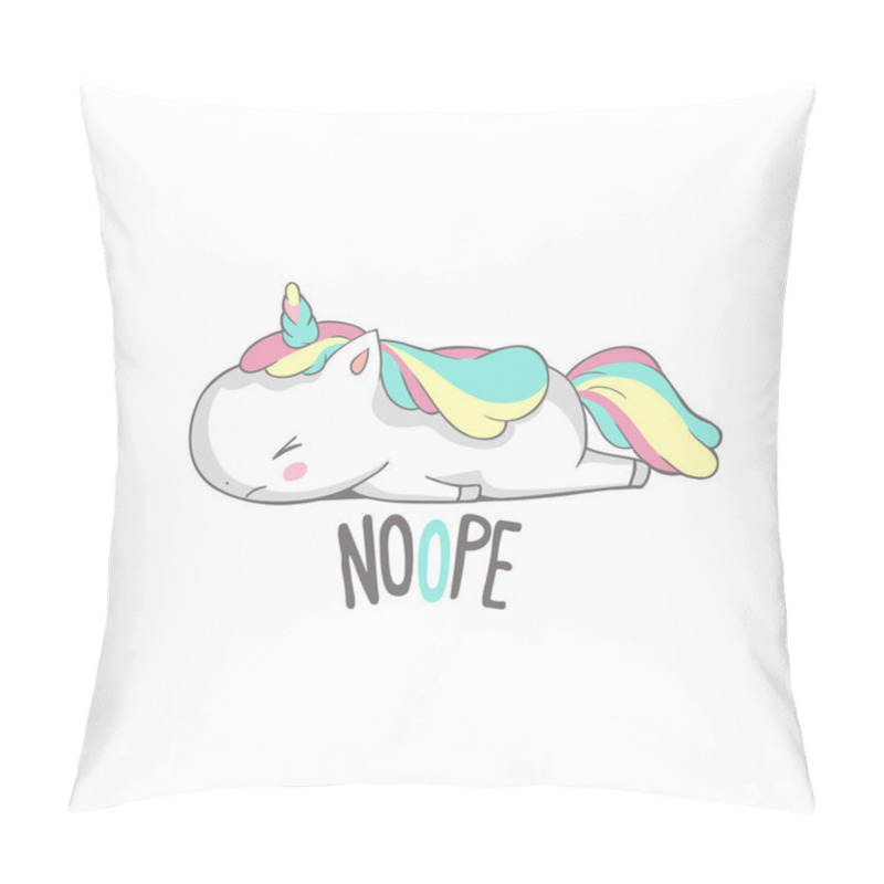 Personality  Angry Sad Unicorn Lies Say Nope Poster Design Pillow Covers