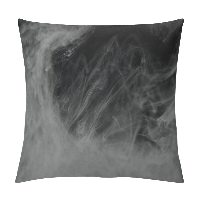 Personality  Abstract Monochromatic Texture With Grey Paint Swirls Pillow Covers