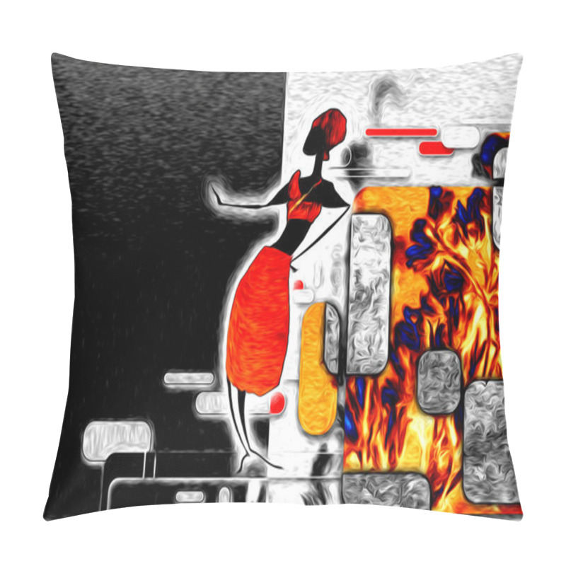 Personality  African Motive Art Pillow Covers