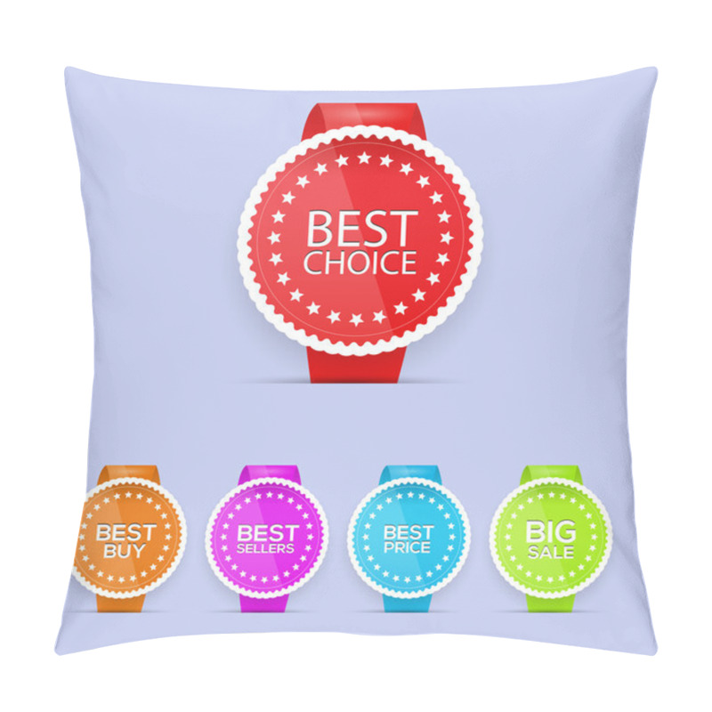 Personality  Best Choice Labels. Vector Illustration  Pillow Covers