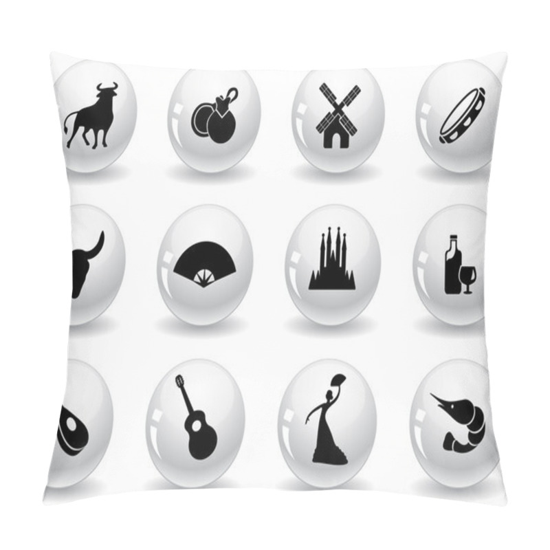 Personality  Glossy Grey Buttons Pillow Covers