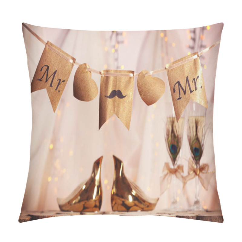 Personality  Decorations For Gay Wedding  Pillow Covers