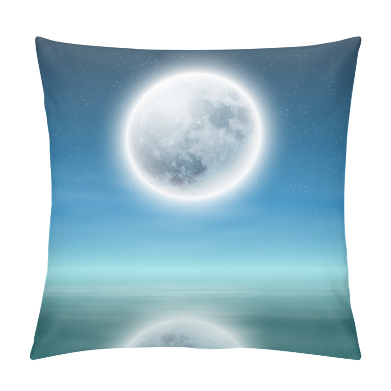 Personality  Full Moon With Reflection On Water At Night. Pillow Covers