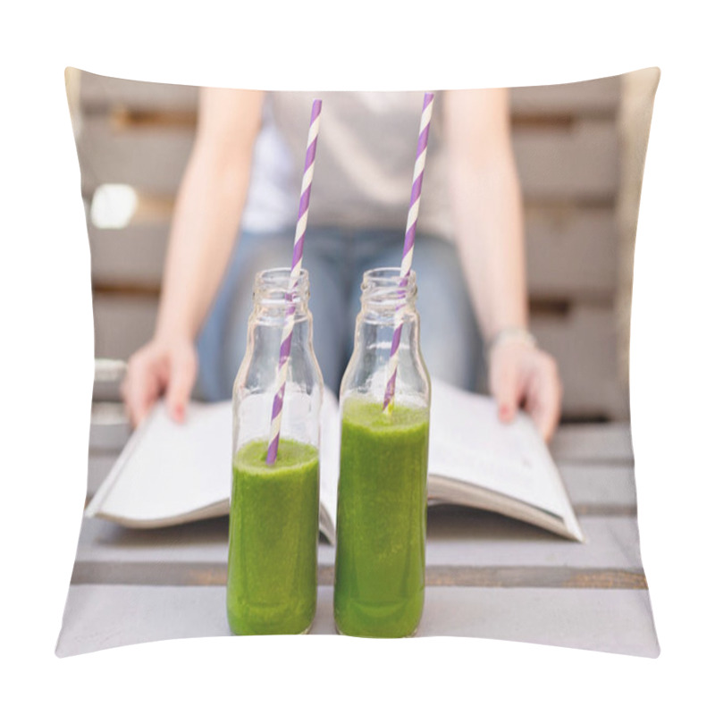 Personality  Charge Yourself. Healthy Energetic Cocktail Concept Pillow Covers