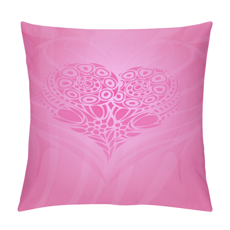 Personality  Vector Background With Abstract Heart. Pillow Covers