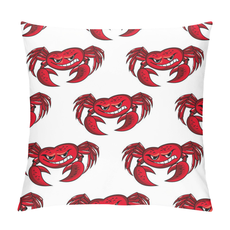 Personality  Seamless Pattern With Red Crabs Pillow Covers