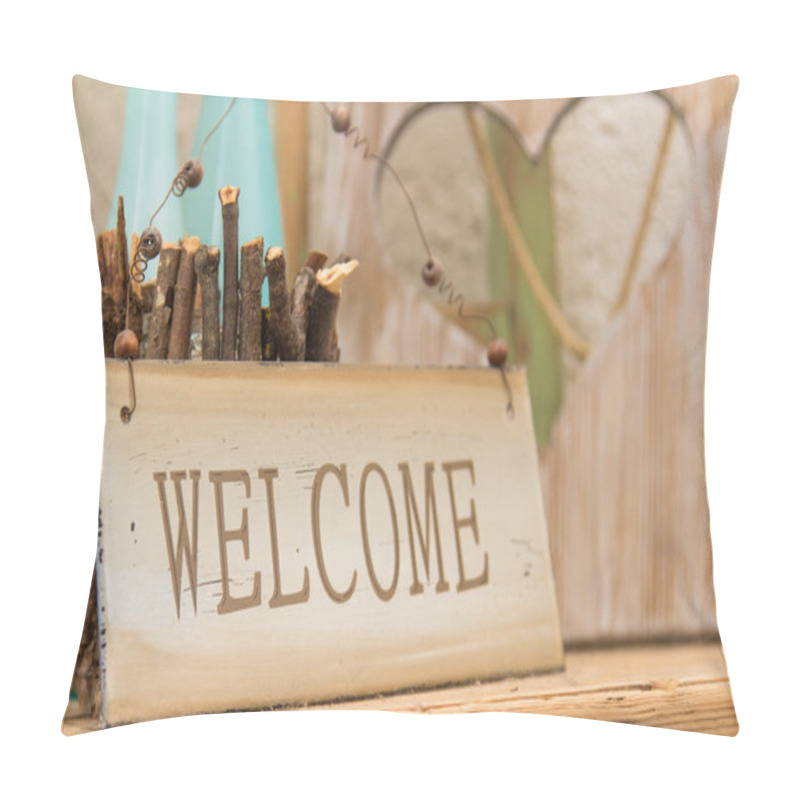 Personality  Rustic Wooden WELCOME Sign Pillow Covers