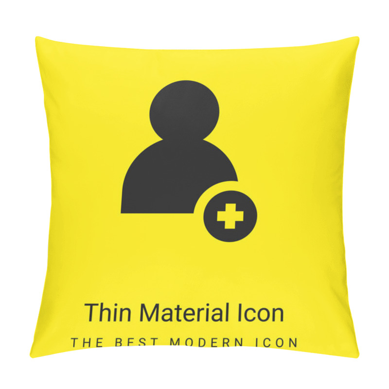 Personality  Add Friend Minimal Bright Yellow Material Icon Pillow Covers