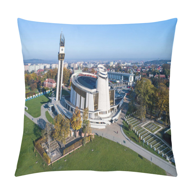 Personality  Sanctuary Of Divine Mercy In Lagiewniki, Krakow, Poland Pillow Covers