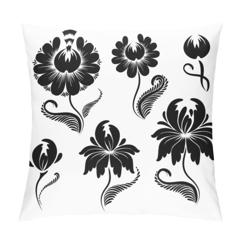 Personality  Floral Graphic Design Elements Vector Pillow Covers