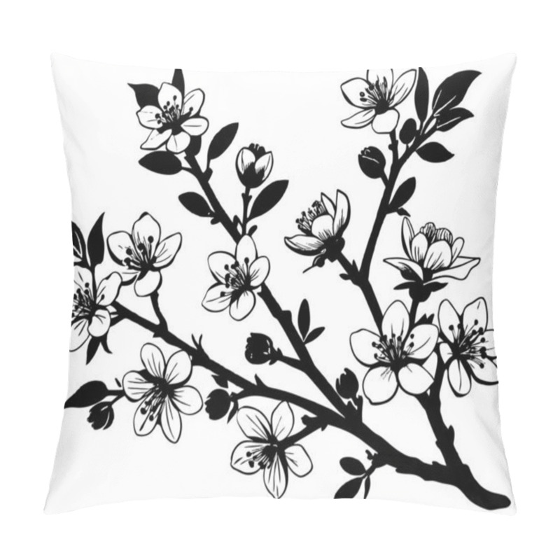 Personality  Hand Drawn Flowers On A White Background Pillow Covers