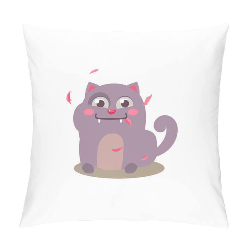 Personality  Cat Swallowed Bird Pillow Covers