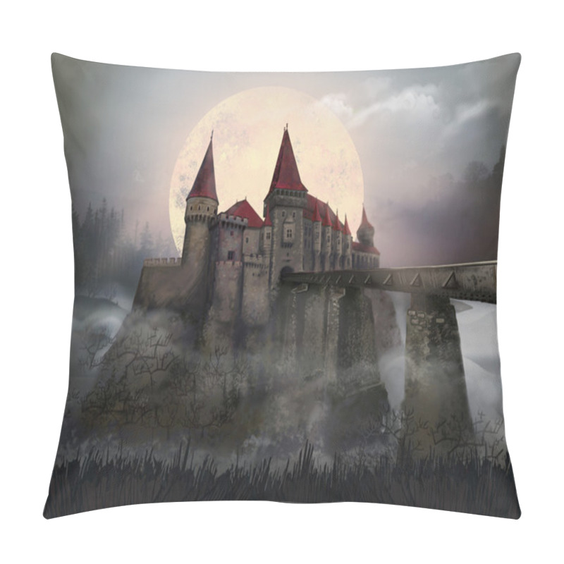 Personality  Castle. (no Branches).Thickets. Romania. Horror. Pillow Covers