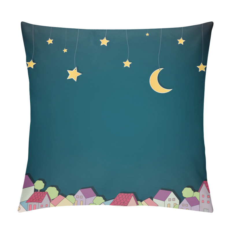 Personality  Little Town At Night Pillow Covers