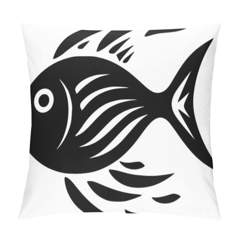 Personality  Fish - Minimalist And Simple Silhouette - Vector Illustration Pillow Covers