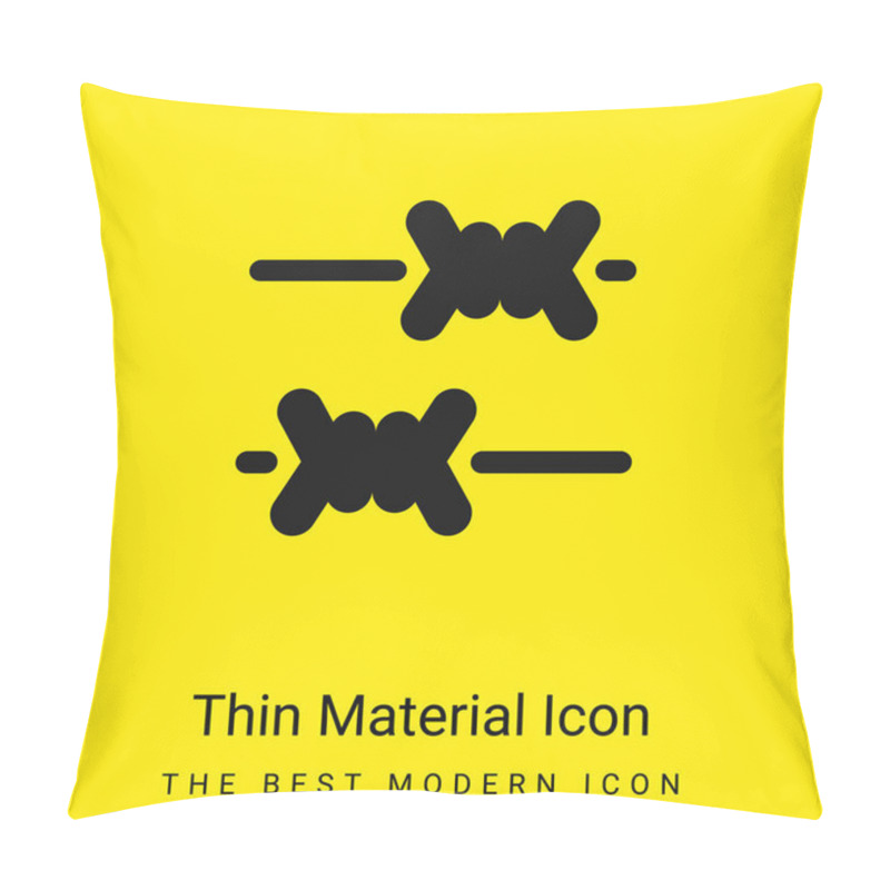 Personality  Barbed Wire Minimal Bright Yellow Material Icon Pillow Covers