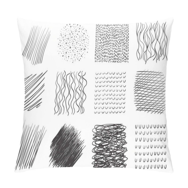 Personality  Backgrounds With Array Of Lines. Intricate Chaotic Textures. Wavy Backdrops. Hand Drawn Tangled Patterns. Black And White Illustration. Elements For Posters And Flyers Pillow Covers