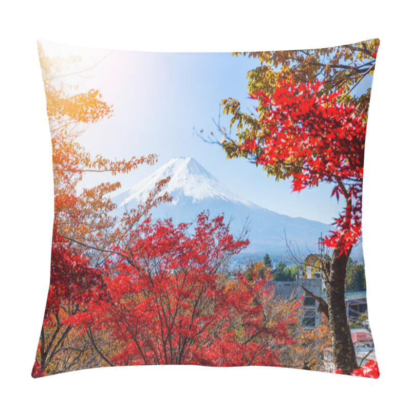 Personality  Mount Fuji And Red Maple Trees Pillow Covers