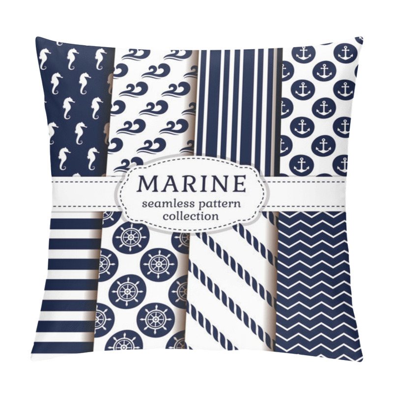 Personality  Sea And Nautical Patterns Set.  Pillow Covers