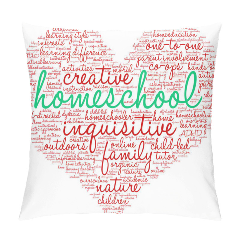 Personality  Homeschool Word Cloud Pillow Covers