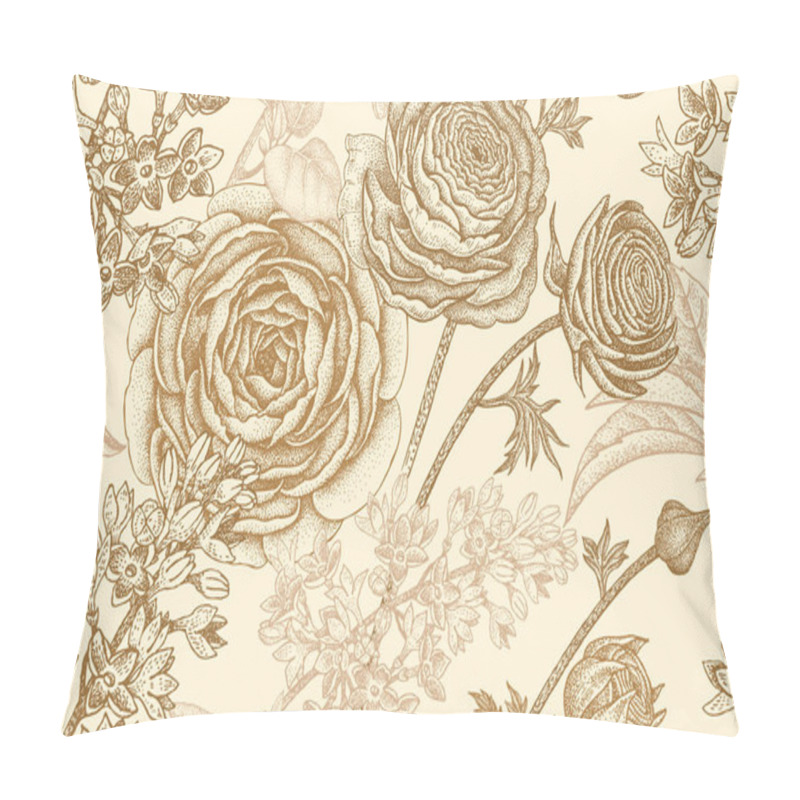 Personality  Seamless Pattern With Spring Flowers. Pillow Covers