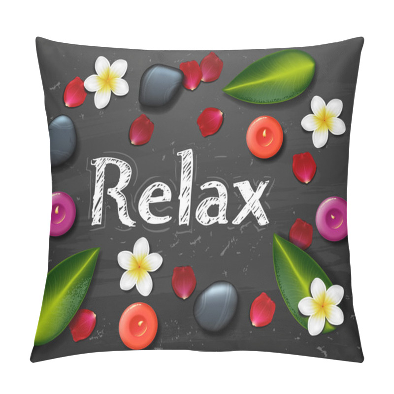 Personality  Spa Background With Tropical Flowers Pillow Covers