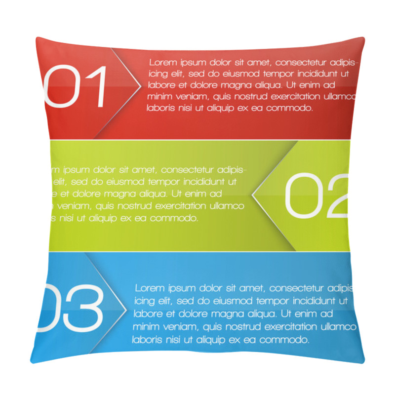 Personality  One Two Three Options Banners. Pillow Covers