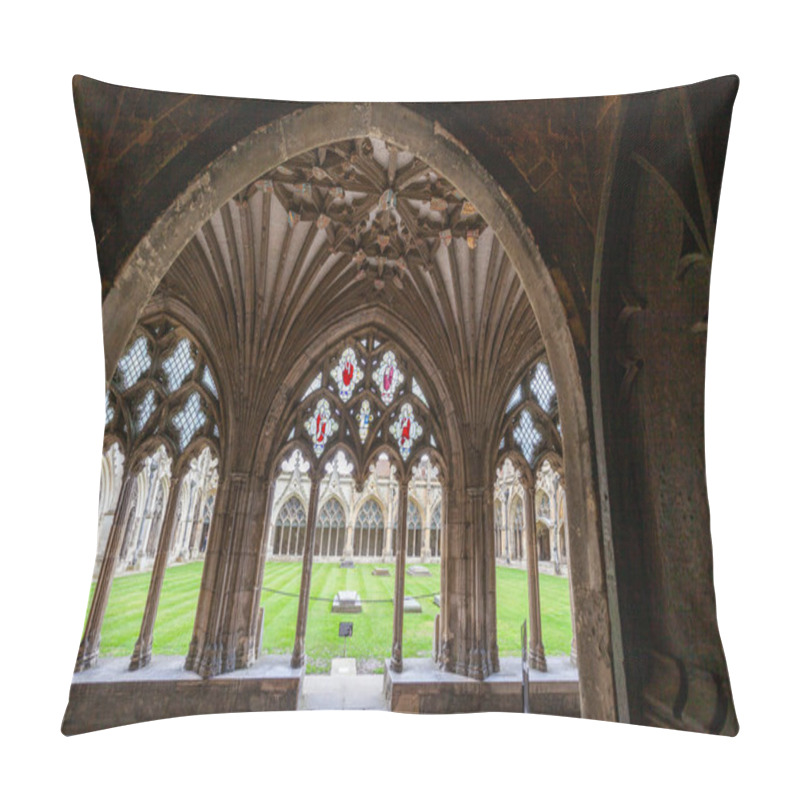 Personality  Canterbury Cathedral, Founded 597 A.D., Is The Headquarters Of The Church Of England And Anglican Communion, Incorporating Gothic And Romanesque Elements Pillow Covers