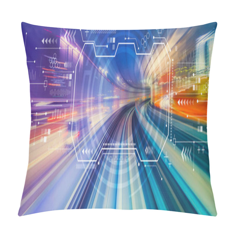 Personality  Technology Screen With High Speed Motion Blur Pillow Covers