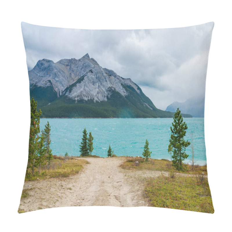 Personality  Scenery View At Abraham Lake Shore In Autumn Season, Mount Michener In The Background. Jasper National Park, Alberta, Canada. Pillow Covers