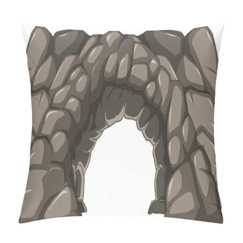 Personality  Vector Graphic Of A Gray Stone Arch Bridge Pillow Covers