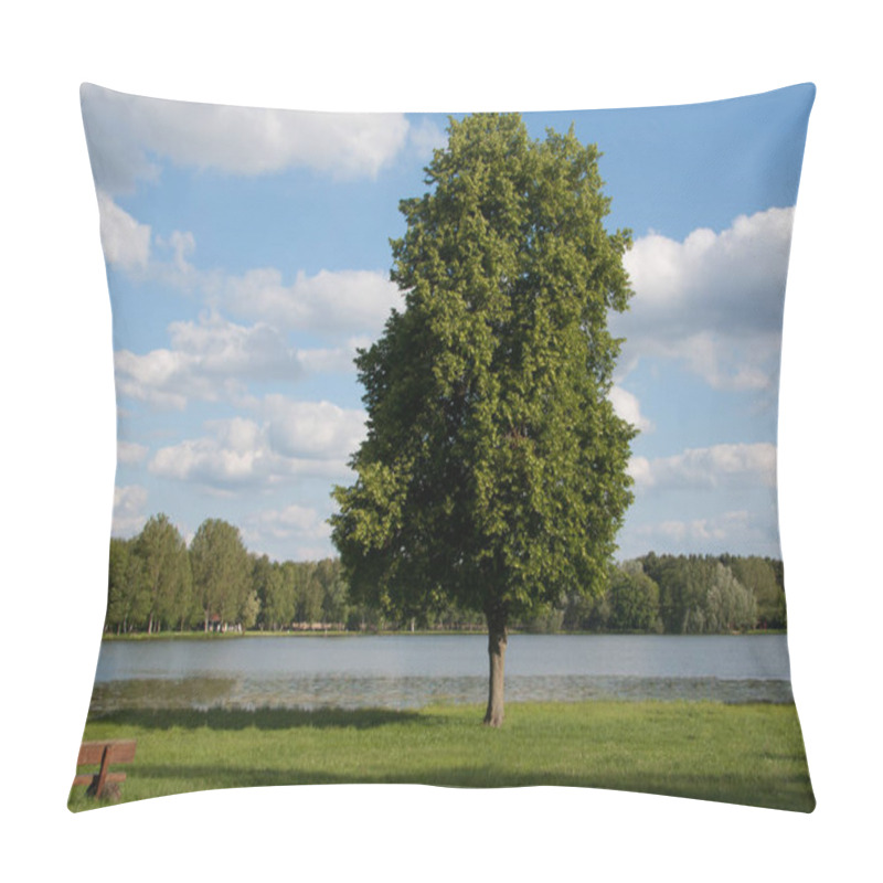 Personality  Lonely Tree By The Lake Pillow Covers