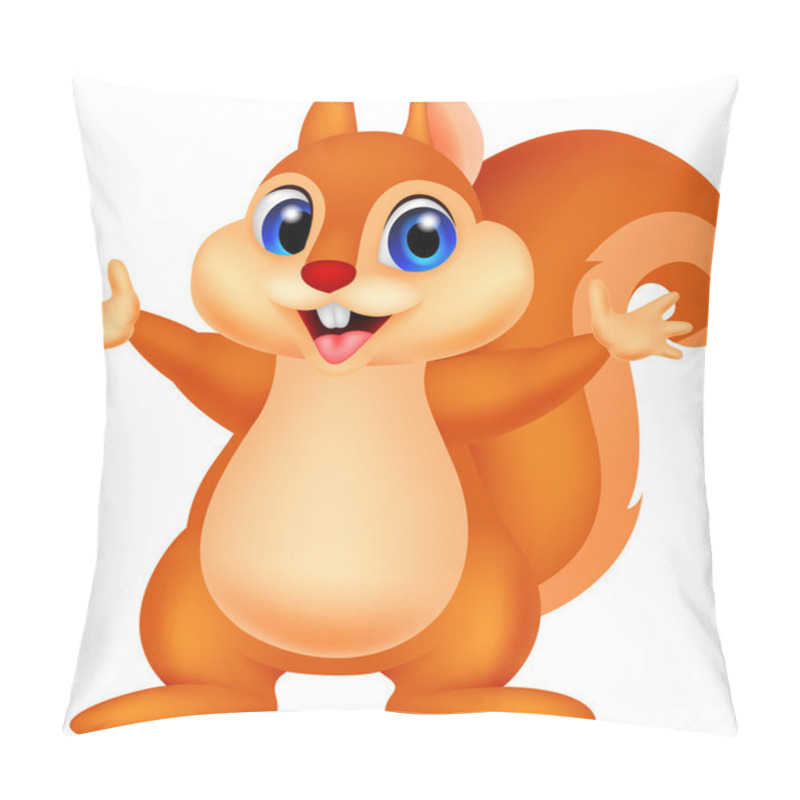 Personality  Squirrel Cartoon Waving Hand Pillow Covers