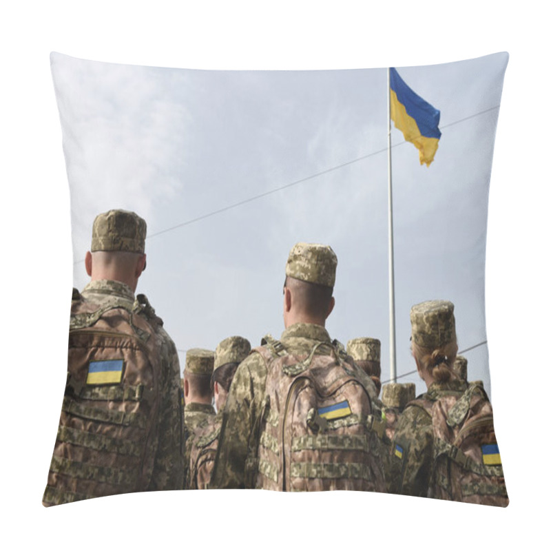 Personality  Armed Forces Of Ukraine. Ukrainian Soldier. Ukrainian In Army. Ukrainian Flag On Military Uniform.  Pillow Covers