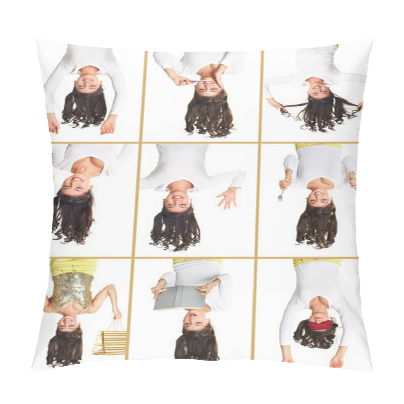 Personality  Girl Upside Down Pillow Covers