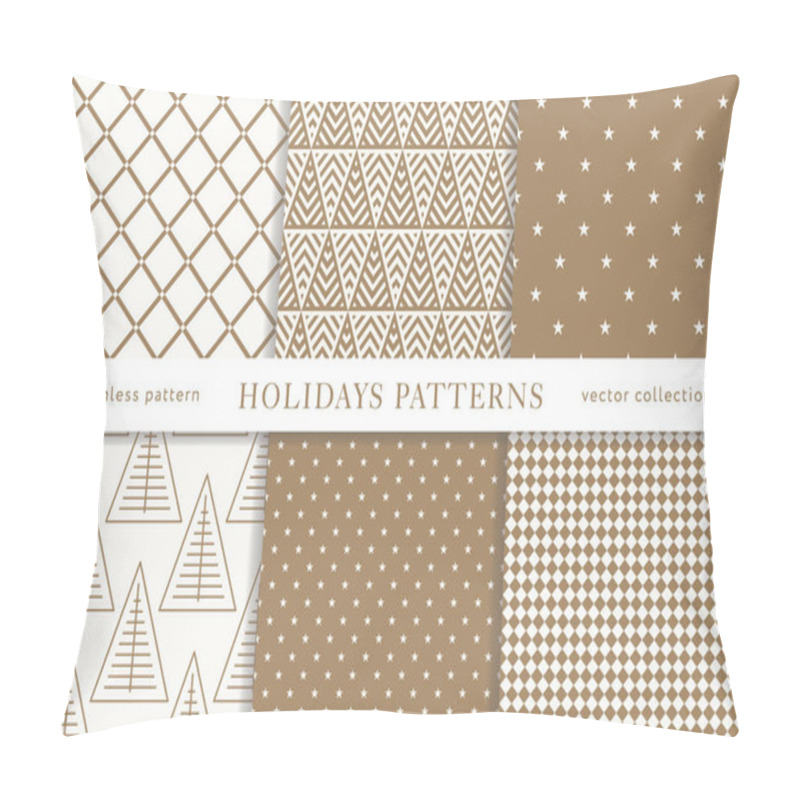 Personality  Winter Holidays Seamless Patterns Pillow Covers