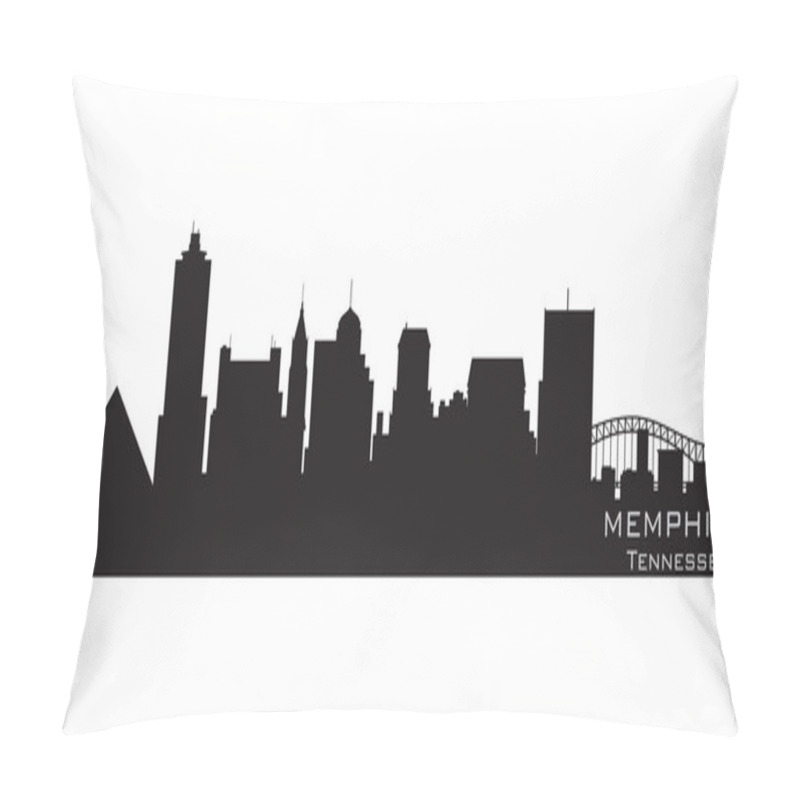 Personality  Memphis, Tennessee Skyline. Detailed Vector Silhouette Pillow Covers