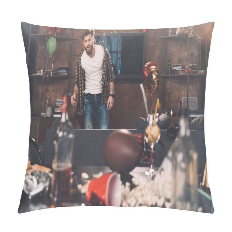 Personality  Young Man After Party  Pillow Covers