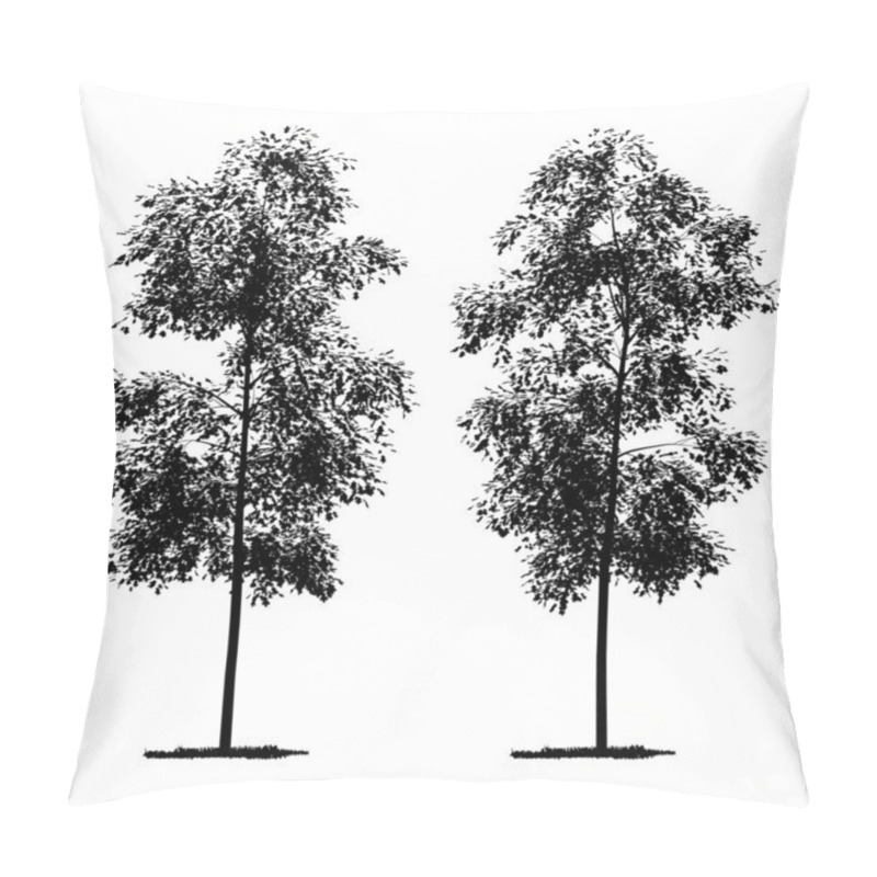 Personality  Vector Drawing Of The Tree - Detailed Vector Pillow Covers