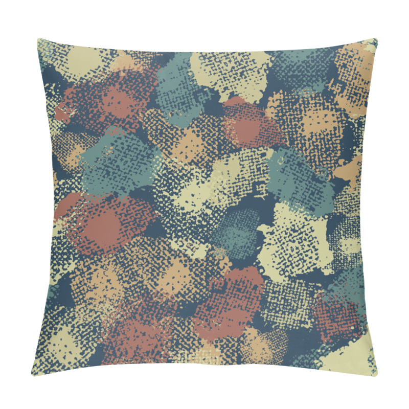 Personality  Hand Painted Textured Abstract  Seamless Pattern In Retro Tones Pillow Covers