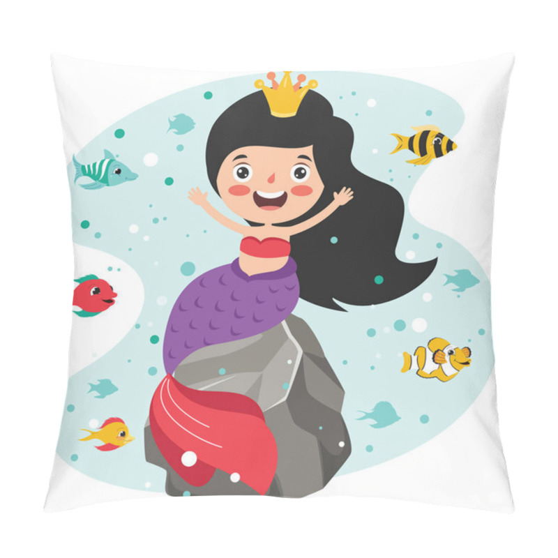 Personality  Cute Beautiful Mermaid Posing Pillow Covers