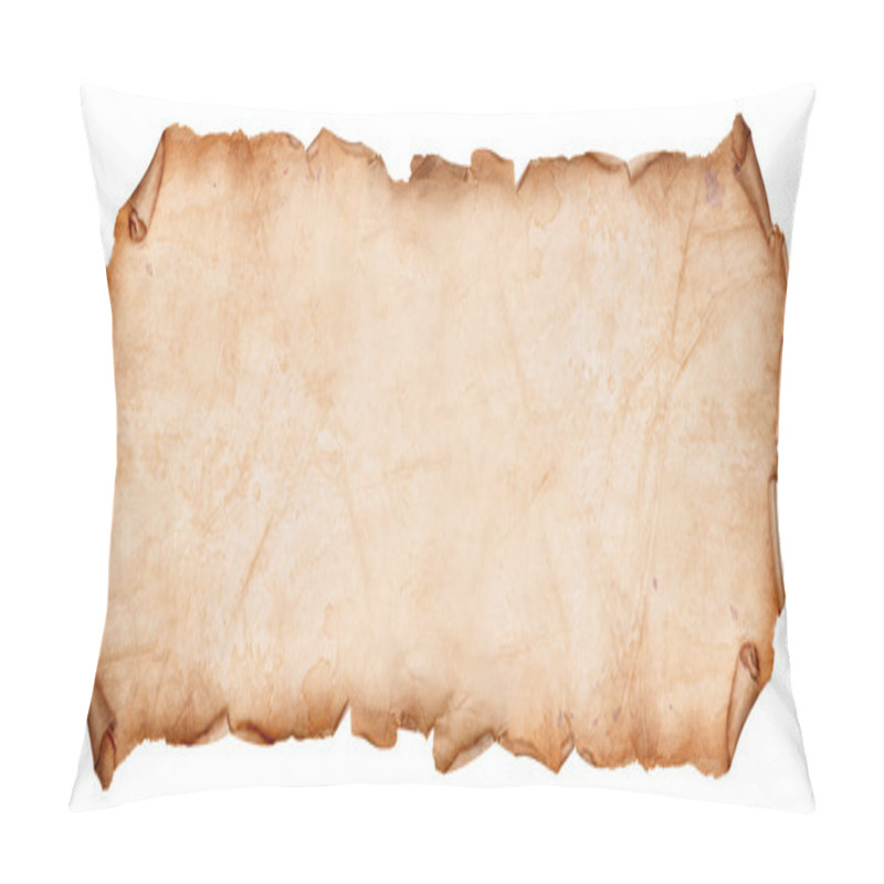 Personality  Old Torn Paper Scroll Isolated On A White Background Pillow Covers