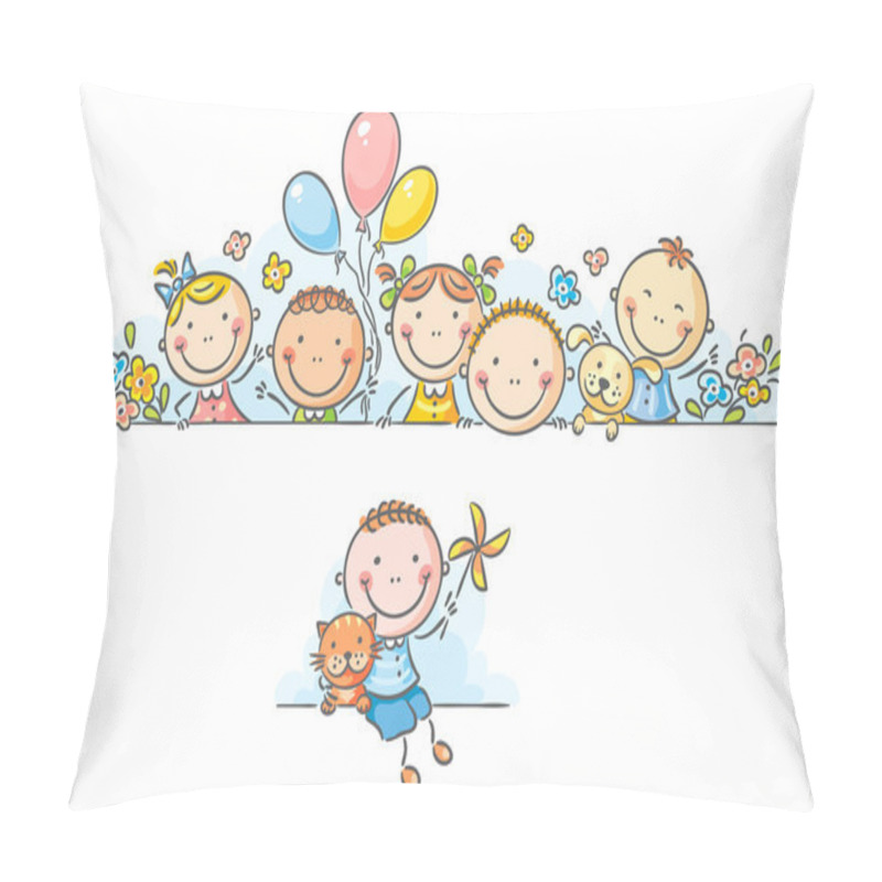 Personality  Cartoon Kids Border Or Frame Pillow Covers