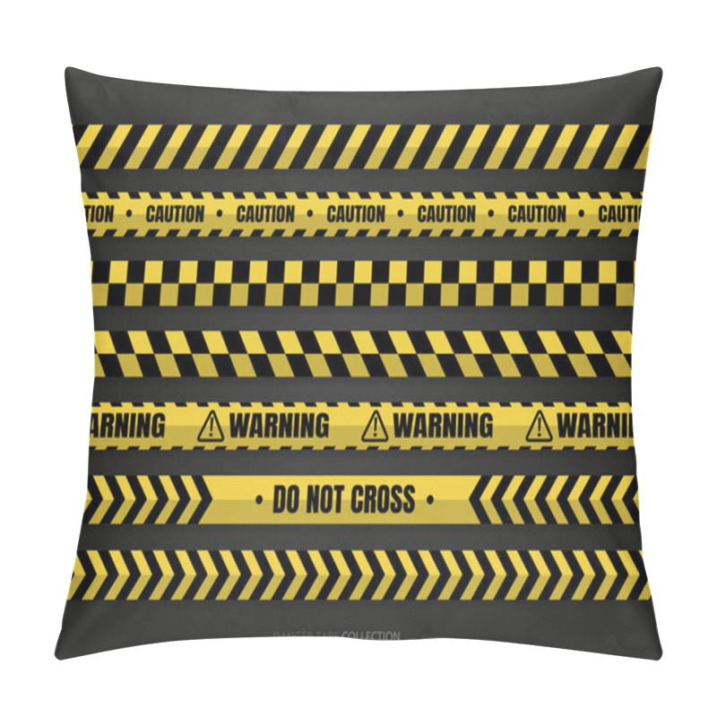 Personality  Variety Of Danger Tapes Set Pillow Covers