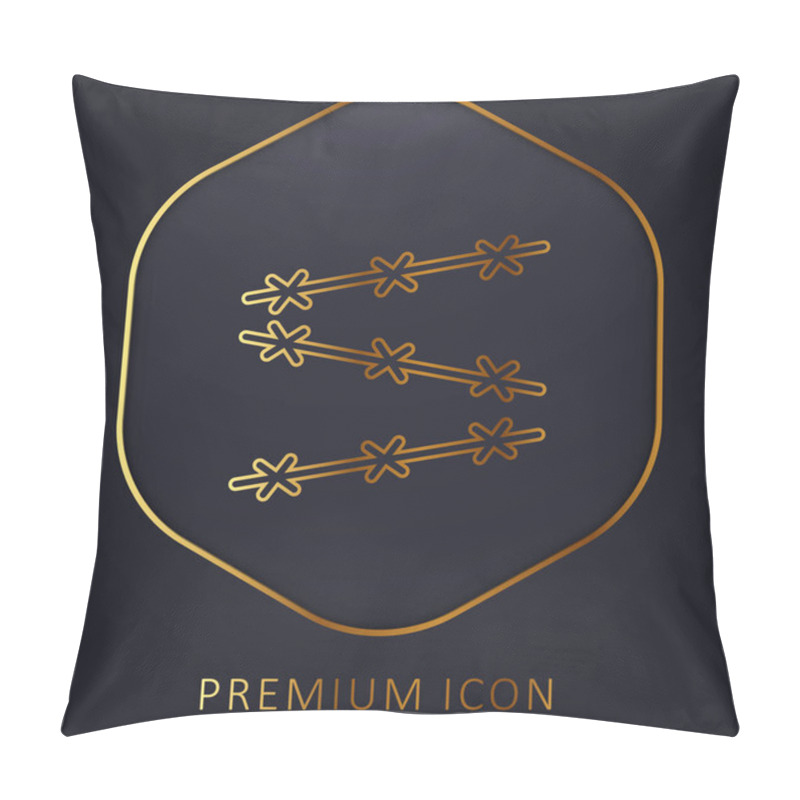 Personality  Barbed Wire Golden Line Premium Logo Or Icon Pillow Covers